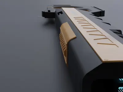 SCI-FI gun 3D model 11