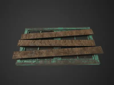 Window low poly Low-poly 3D model