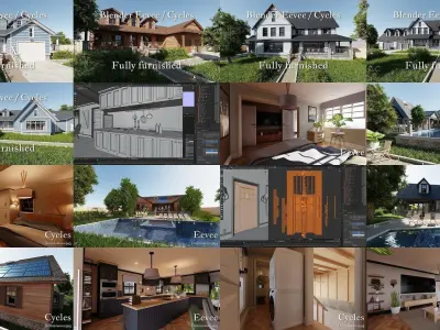 Modular Classic Style American 20 House pack with creation tool