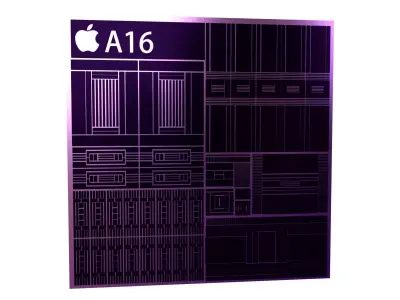 Apple CPU A16 Framework v1 002 Low-poly 3D model