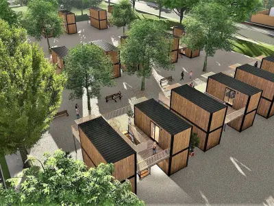 container hotel modul combo k2 Low-poly 3D model