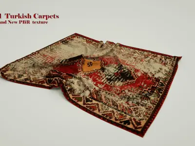 23 Old  Turkish Carpets 3D model