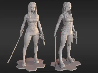 Killer girl 3D print model