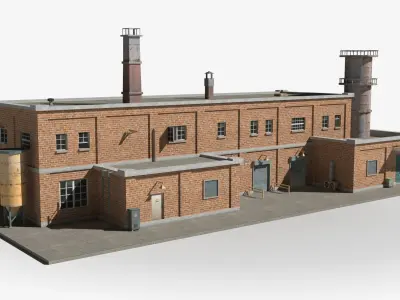 Factory xx1 Low-poly 3D model purchase