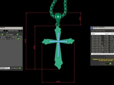 Cross Light Gold 3CP009 3DM STL 3D model