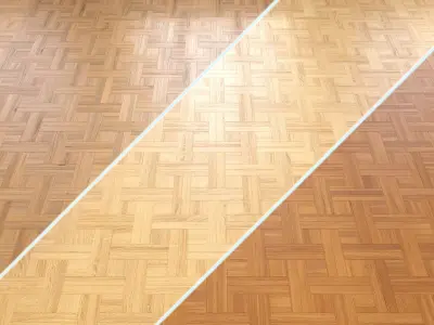 Parquet - Laminate - Wooden floor 3 in 1 Low-poly 3D model 5