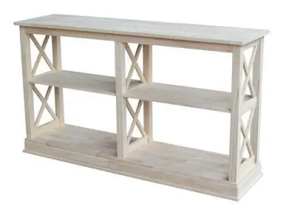 Unfinished Cosgrave Solid Wood Console Table 3D model