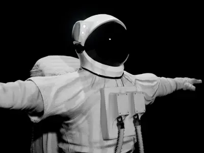 Astronaut - UE4 Low-poly 3D model