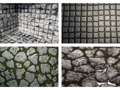 Cobblestones 8K PBR Texture Set Texture