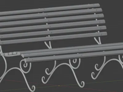 Garden Bench 3D model