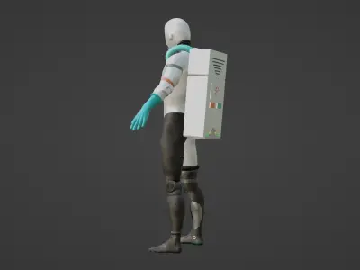 Advanced Robot 3d model Low-poly 3D model