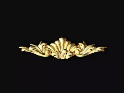 Central decor ornament for furniture 3D model 1086