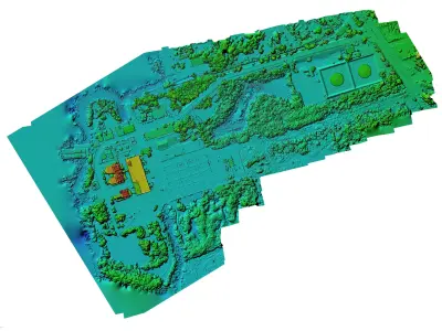 Thermal power plant -fuel oil and gas- 208 MW 3D model