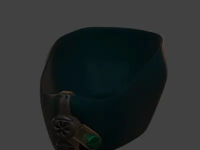 Gas mask helmet 3d model scifi Low-poly  Low-poly 3D model