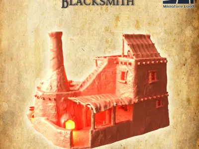 Desert Blacksmith Tabletop Terrain 28 mm 3D print model
