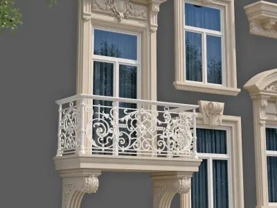 Windows in the style of modern classics 6 3D model 3D model