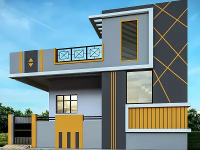 Single floor home with lumion file 3D model