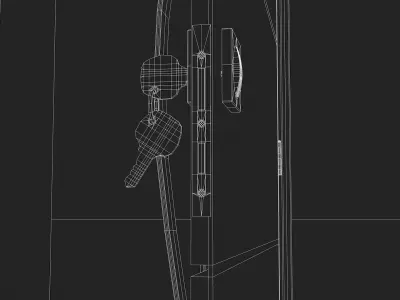 Living Room Door Complete 3D model