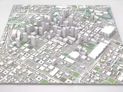 Cityscape Houston United States 3D model