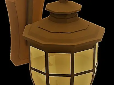 Light fixture - Lantern - exterior Low-poly 3D model