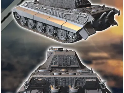 Panzer VI Tiger II Porsche - Germany Eastern Western Front Norma 3D print model