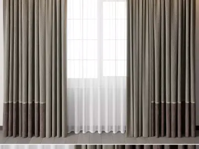 Hadi curtains 93 Low-poly 3D model