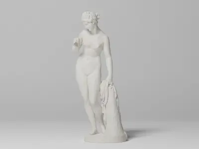 Venus with the Apple Sculpture VR AR Mobile-ready Game-ready Low-poly 3D model