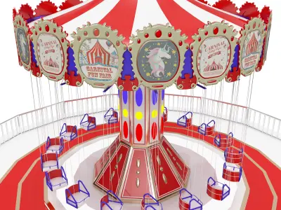 Funfair Swing 3D model