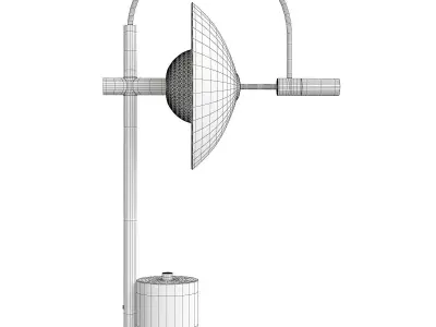 Pasargad Home Scion Modern Round Metal Base Table Lamp Low-poly 3D model