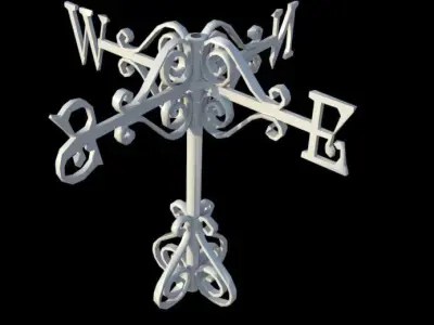 Direction Sign Low-poly 3D model