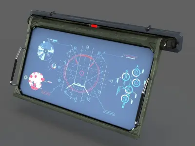 Sci-fi Monitor Low-poly 3D model purchase