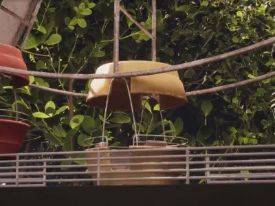 Abandoned Amusement Park - old destroyed Ferris Wheel Low-poly 3D model