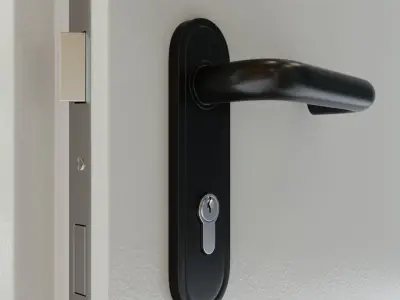 Fire Doors Rigged 3D model