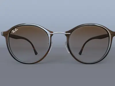 Ray-Ban ROUND II LIGHT RAY Light Havana  3D model