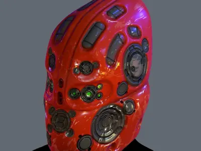 Gas mask helmet scifi Low-poly character art game space Low-poly 3D model purchase