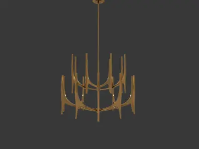 Tusk Chandelier 1 3D model