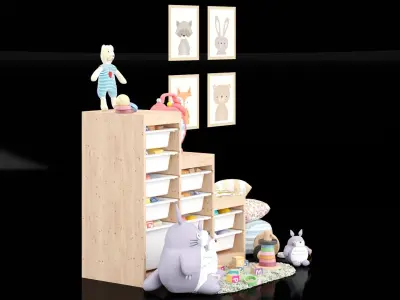 Furniture and Toys IKEA Decor For Children 3D model