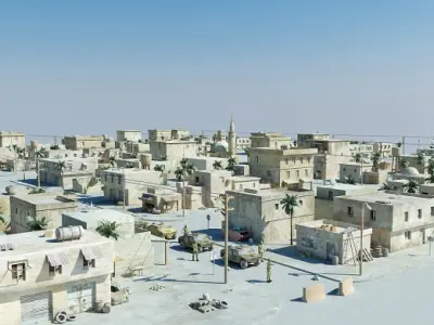 Arab City 01 Low-poly 3D model