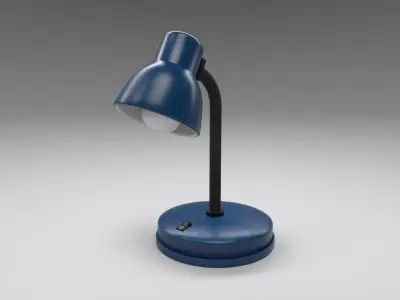 Modern table lamp blue Low-poly 3D model