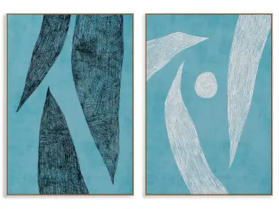 Abstract Painting Frame set 3D model 416