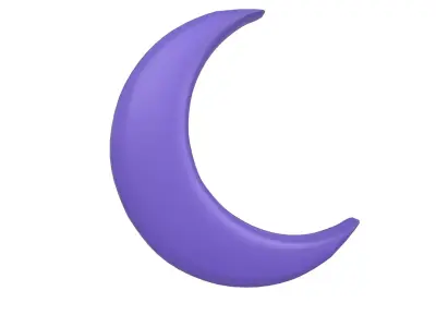 Cartoon Moon v1 009 Low-poly 3D model