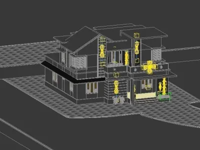 HOME 5 house with two stories 3D model