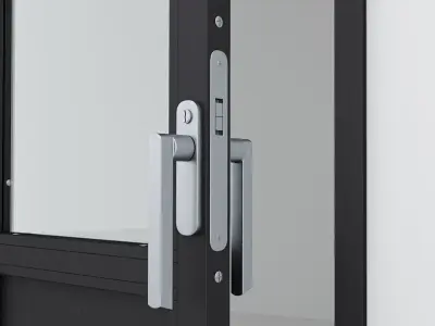 Aluminium door 13 3D model