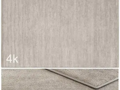 Carpet set 3132 - Wool Beige Rug - 4k 3D model