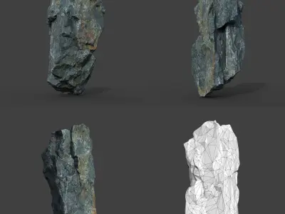 Sharp Rock 220419 - Ultra HD 16K Textures Low-poly 3D model