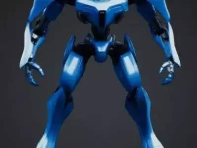 Futuristic Battle Robot 3D model