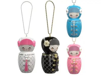 China Doll Bag Low-poly 3D model