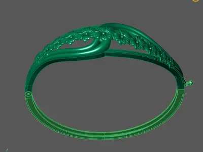 Womens Bracelets Bangles 3DM STL OBJ With Details  3D print model