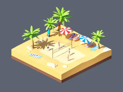 land 40A Low-poly 3D model