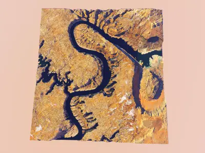 Glen Canyon Terrain Real Life Landscape 3D model